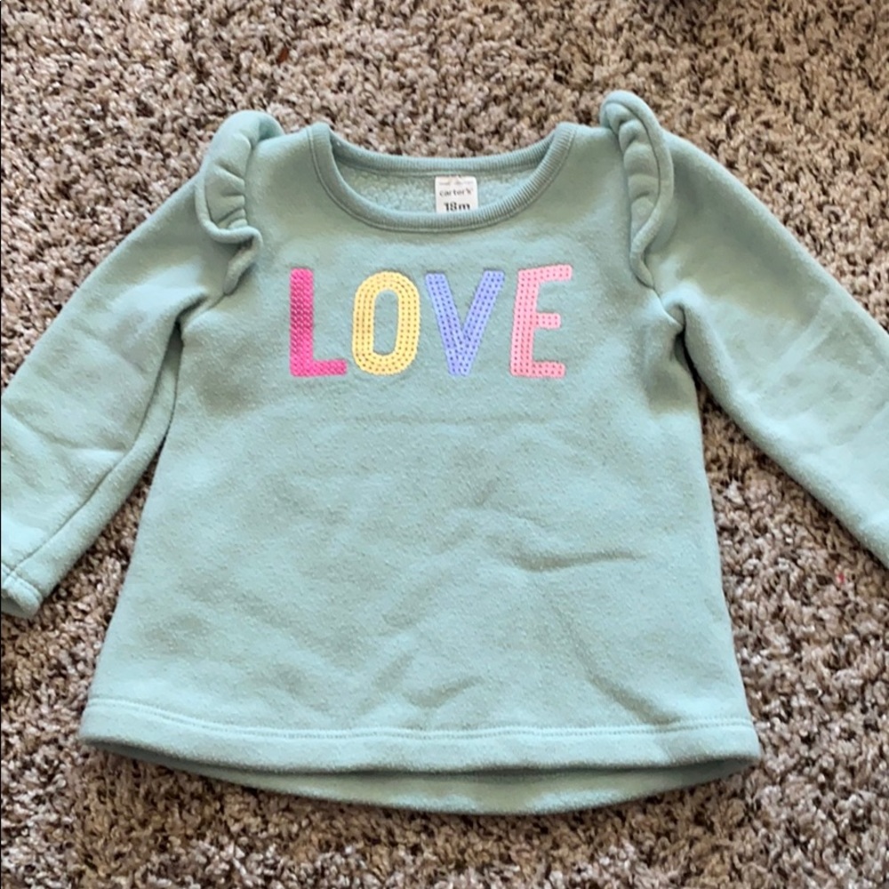 GUC 18mo LOVE sweatshirt
